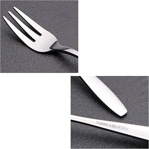 Miniatura 4 de Pekky 12 tenedores para tartas de 3 dientes, tenedores de acero inoxidable para aperitivos