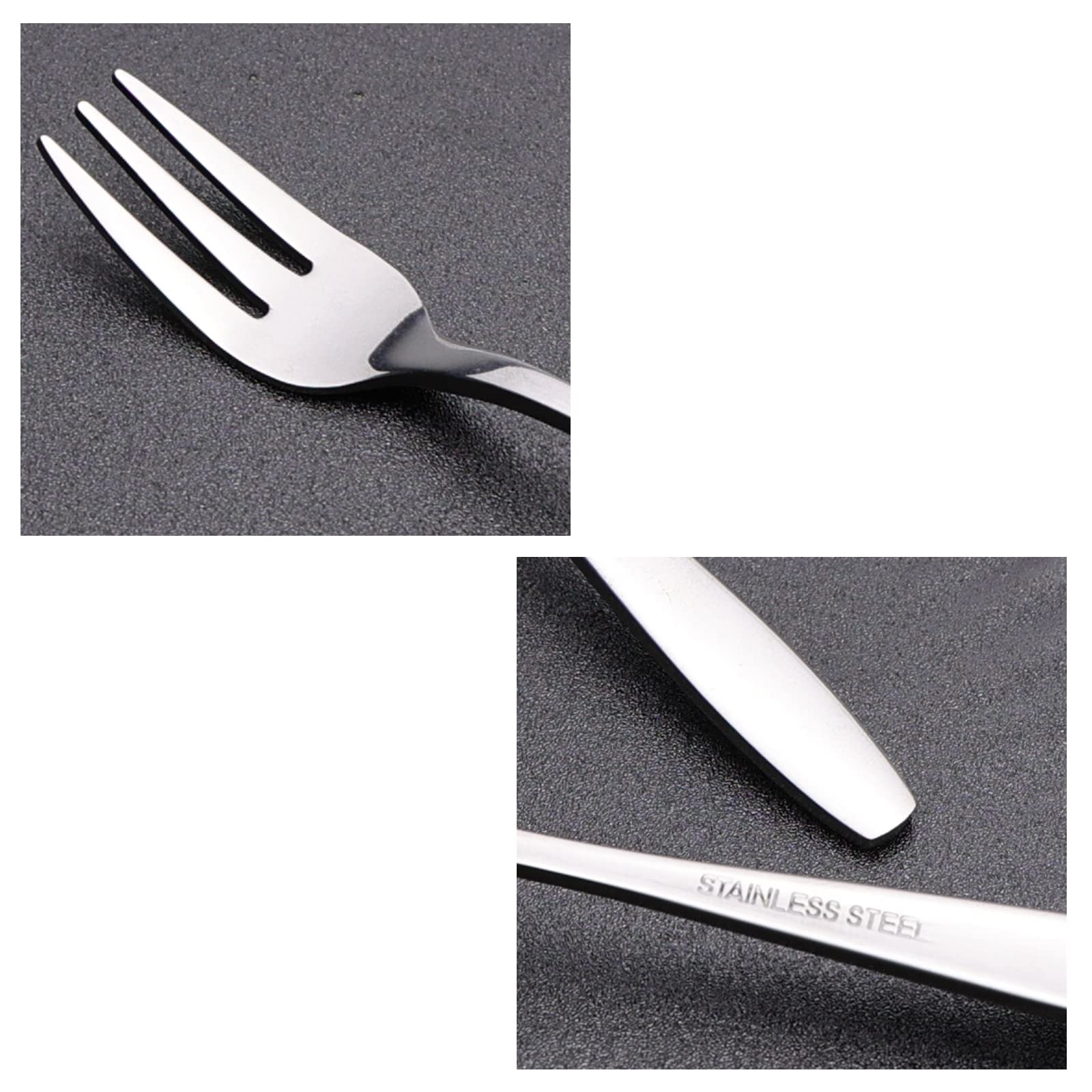 Pekky 12-Piece Stainless Steel Tasting Forks – 6 Inch Appetizer Forks For Fruit, Salads, Parties