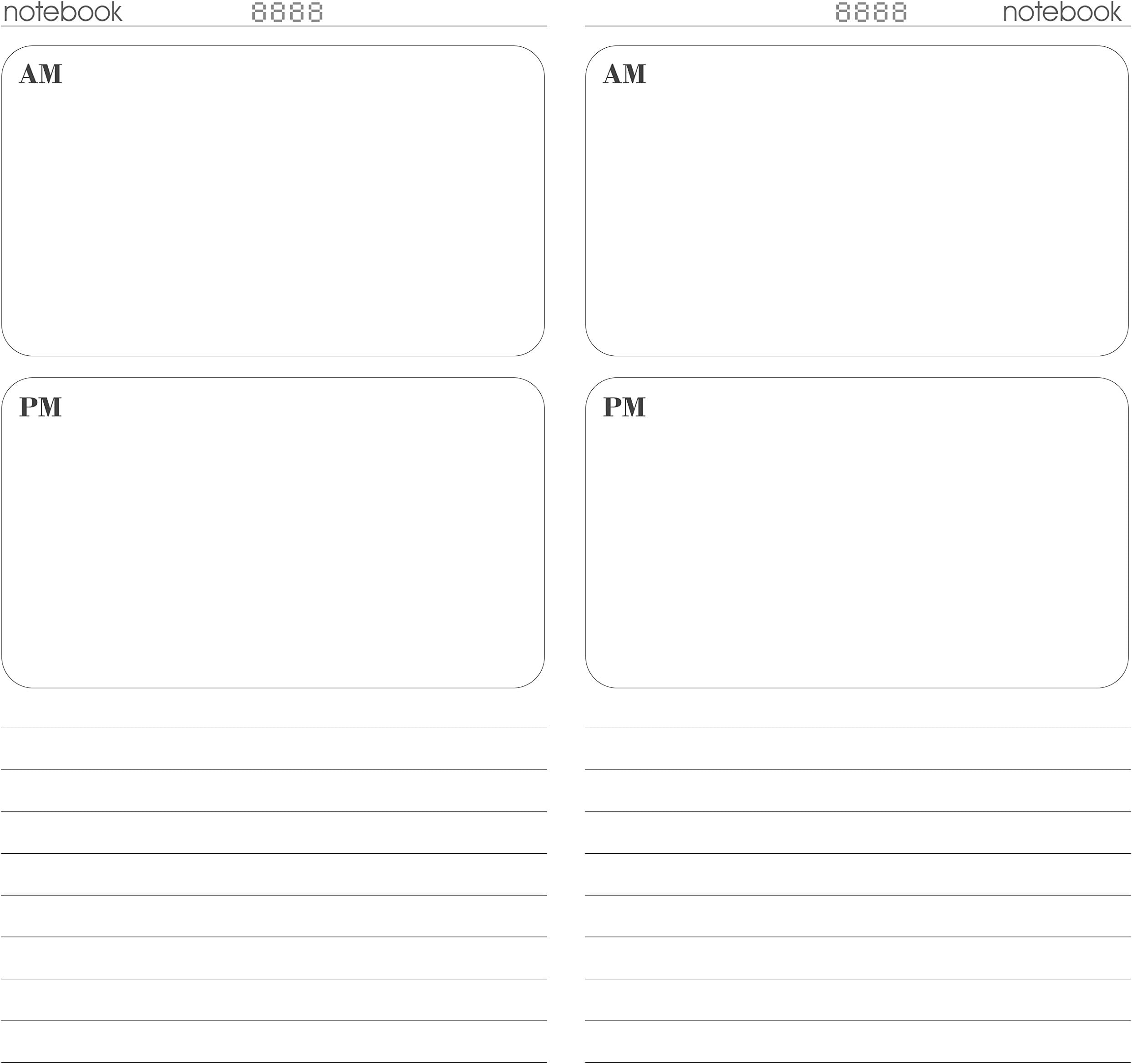 Traveler's Notebook Refill Inserts - Diary - Set of 2