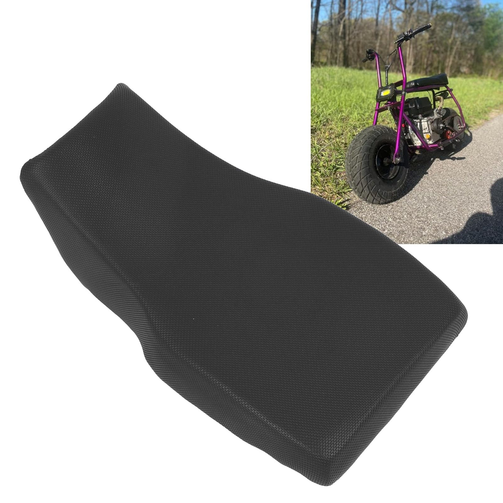 Cuscino universale per sella di motocicletta, imbottitura per sella di ATV con assorbimento degli urti, cuscino in spugna confortevole per moto da 110 a 125 e quad, riduce la