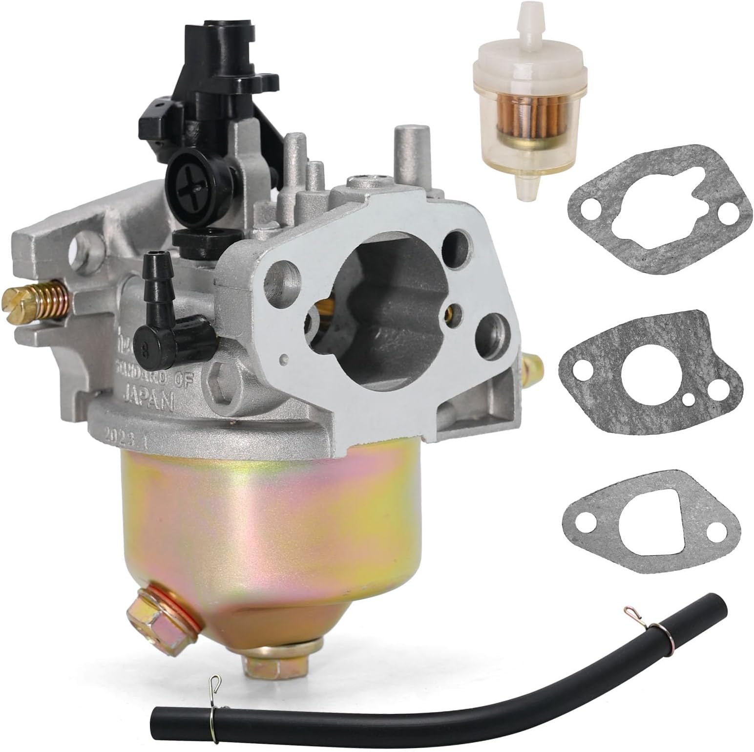 Hoypeyfiy Carburetor Kit Replacement for Mountfield RS100 Engine HP164 HP414 SP164 SP414 RS100 Lawnmower Engine Parts Carb with Gasket and Fuel Filter