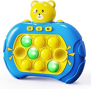 Fidget Toys Light Up Pop It Game, Handheld Games for Kids, Quick Push Bubbles Game Console, Autism Sensory Toys Birthday Gifts for 6 7 8 9 10+ Year Old Boys Girls Kids Teens Adults