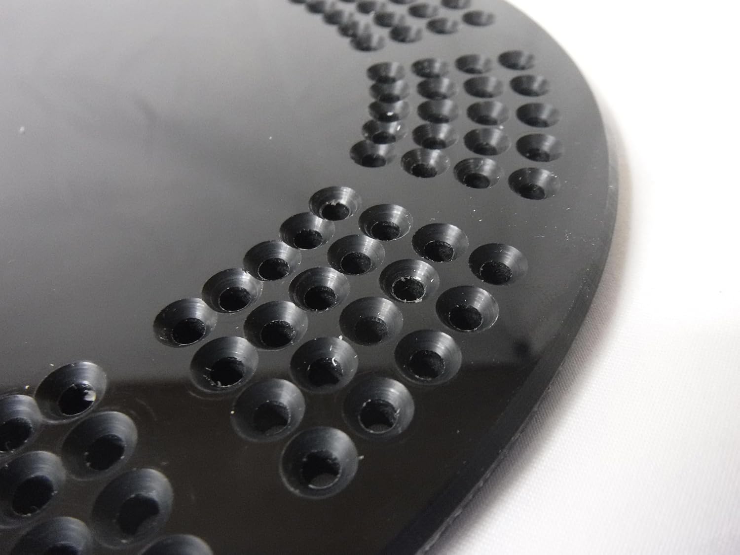 Cribbage Board Template Oval Black Acrylic - 4 Lane USA