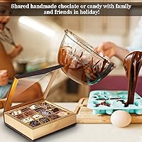 Vista 4 de Cajas vacías de chocolate, embalaje reutilizable con ventana, divisores y cierre magnético para golosinas y regalos, dulces, tarjetas de regalo