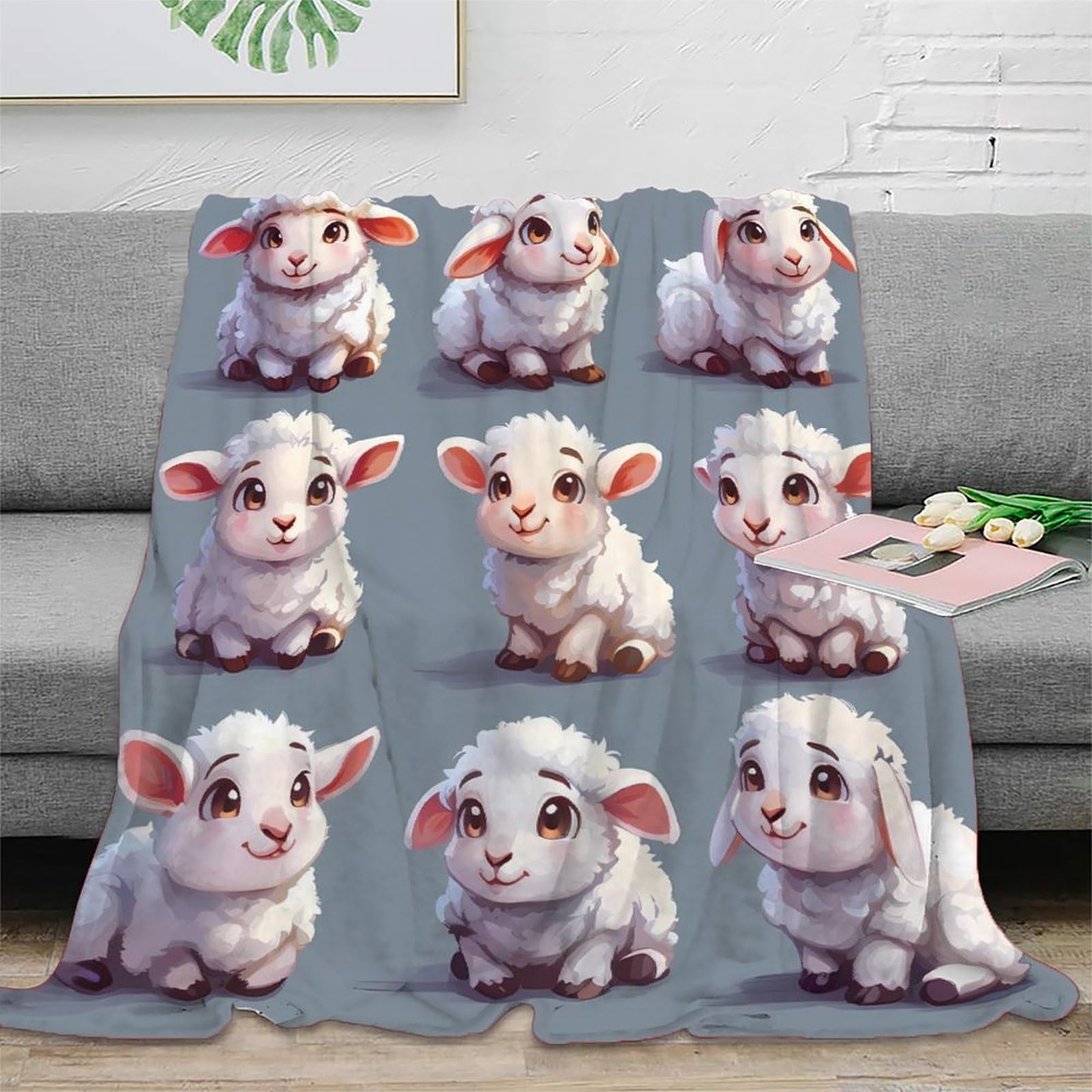 Plaid dessin animé lavable en machine couverture microfibre douce 3D