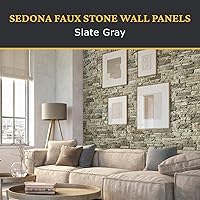 Vista 2 de Sedona - Paneles de piedra sintética, Gris, AMNWSSPNBW