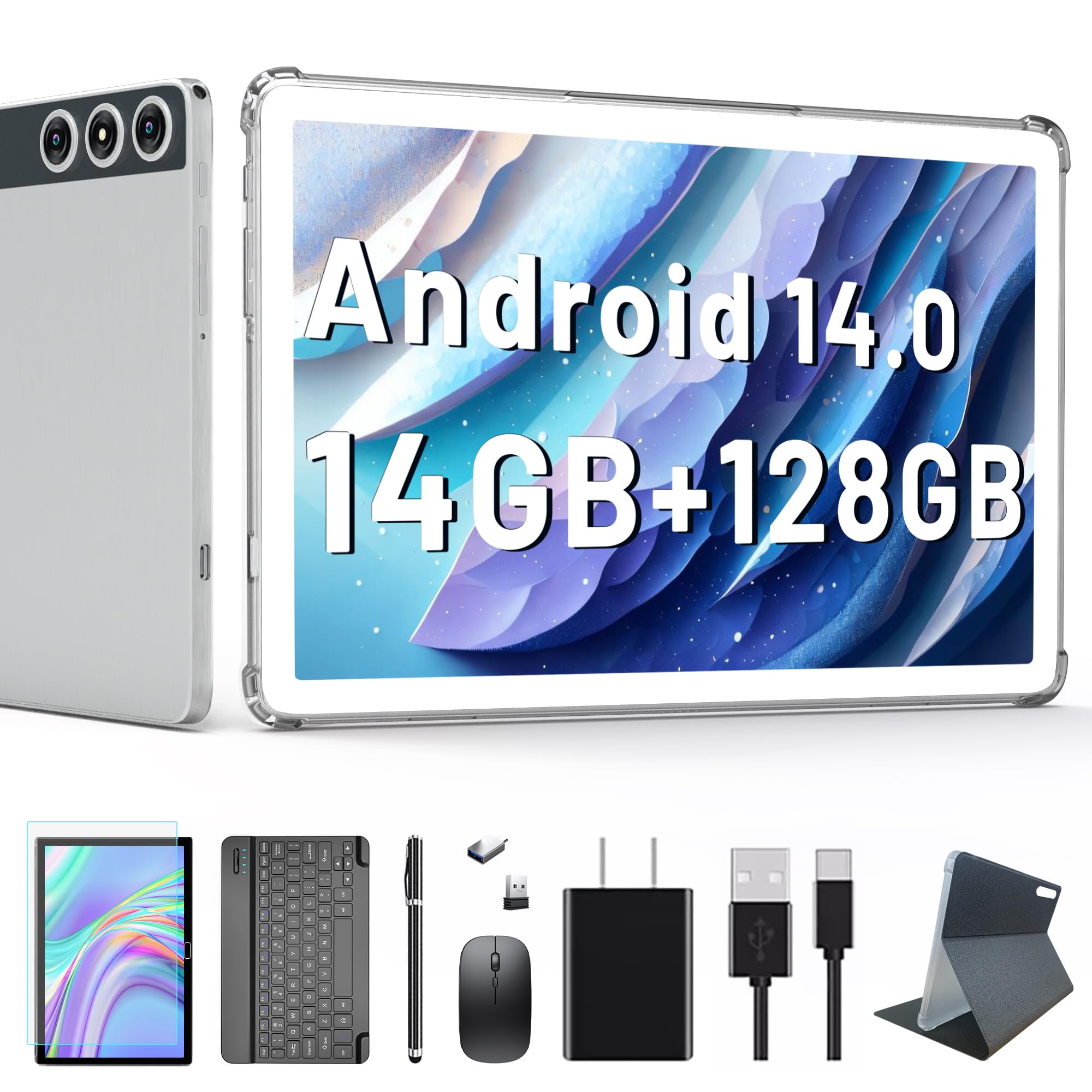 Amazon | タブレット2024新登場Android14タブレット10インチWiFiモデル 