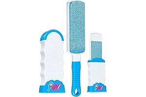 Pet Hair Remover for Furniture - Double-Sided Brush with Self-Cleaning Base