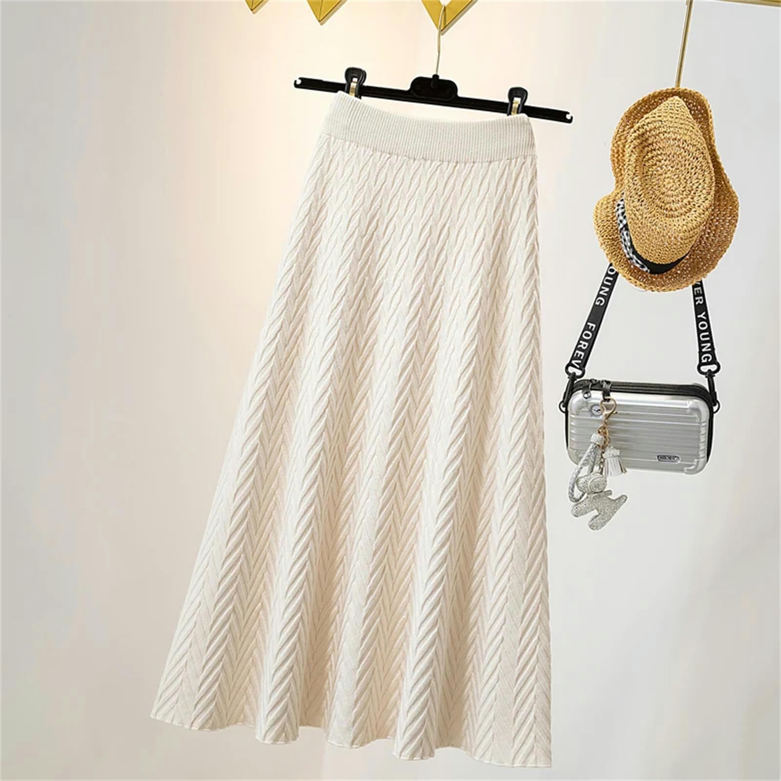 MdybF Faldas Mujer Verano Ropa De Otoño De Punto De Punto
