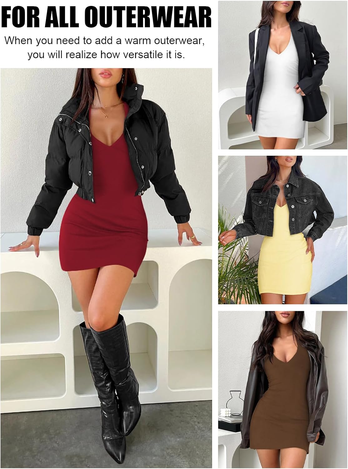 Women's Sexy Halter V Neck Mini Dress for Women Summer Slim Fit Going Out Club Party Bodycon Short Dresses - Image 5