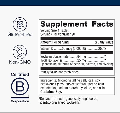 Miniatura 2 de Metagenics Suplemento de vitamina D3 complejo D3 de 2000 UI – Apoya la salud ósea, inmune y respuesta a la inflamación saludable* – con isoflavonas