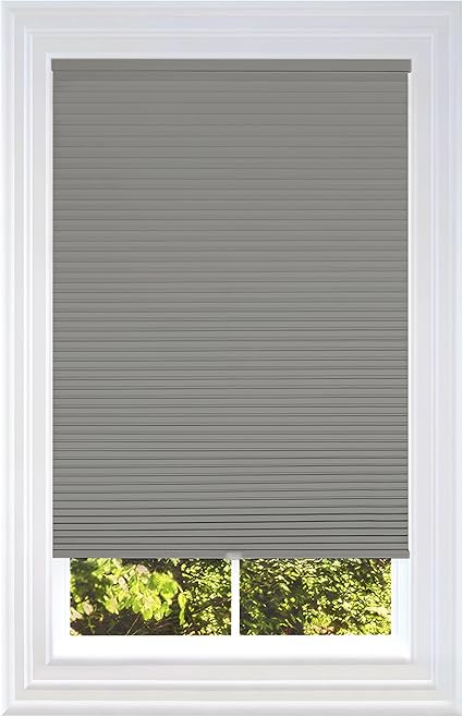 BlindsAvenue Cellular Honeycomb Cordless Shade, 9/16" Single Cell, Blackout, Antique Pewter, Size: 33.5" W x 72" H