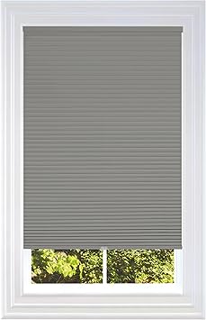 BlindsAvenue Cellular Honeycomb Cordless Shade, 9/16" Single Cell, Blackout, Antique Pewter, Size: 33.5" W x 72" H