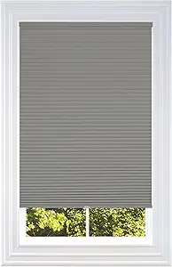 BlindsAvenue Cellular Honeycomb Cordless Shade, 9/16" Single Cell, Blackout, Antique Pewter, Size: 33.5" W x 72" H