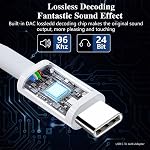USB C à 3.5mm Adaptateur audio - Adaptateur casque Jack pour iPhone 16/16 Pro/15/15 Pro/Pro Max/Plus, Cable Cable Aux Dongle de Type C Compatible avec iPad, MacBook, Samsung Galaxy S24/S23/S22/S21Ultra