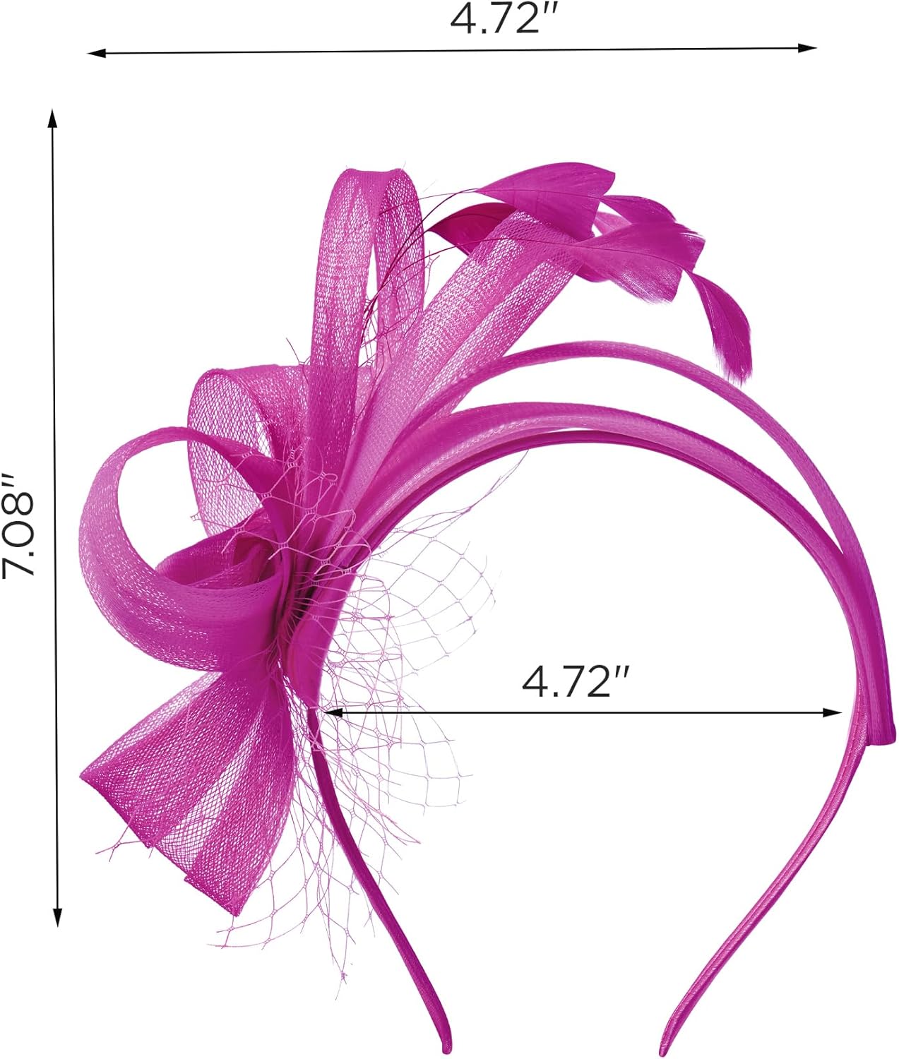 SWEETV Fascinators Headband with Feather, Women's Tea Party Hat for Kentucky Derby, Cocktail, Wedding, Fancy Dress Party - Image 5