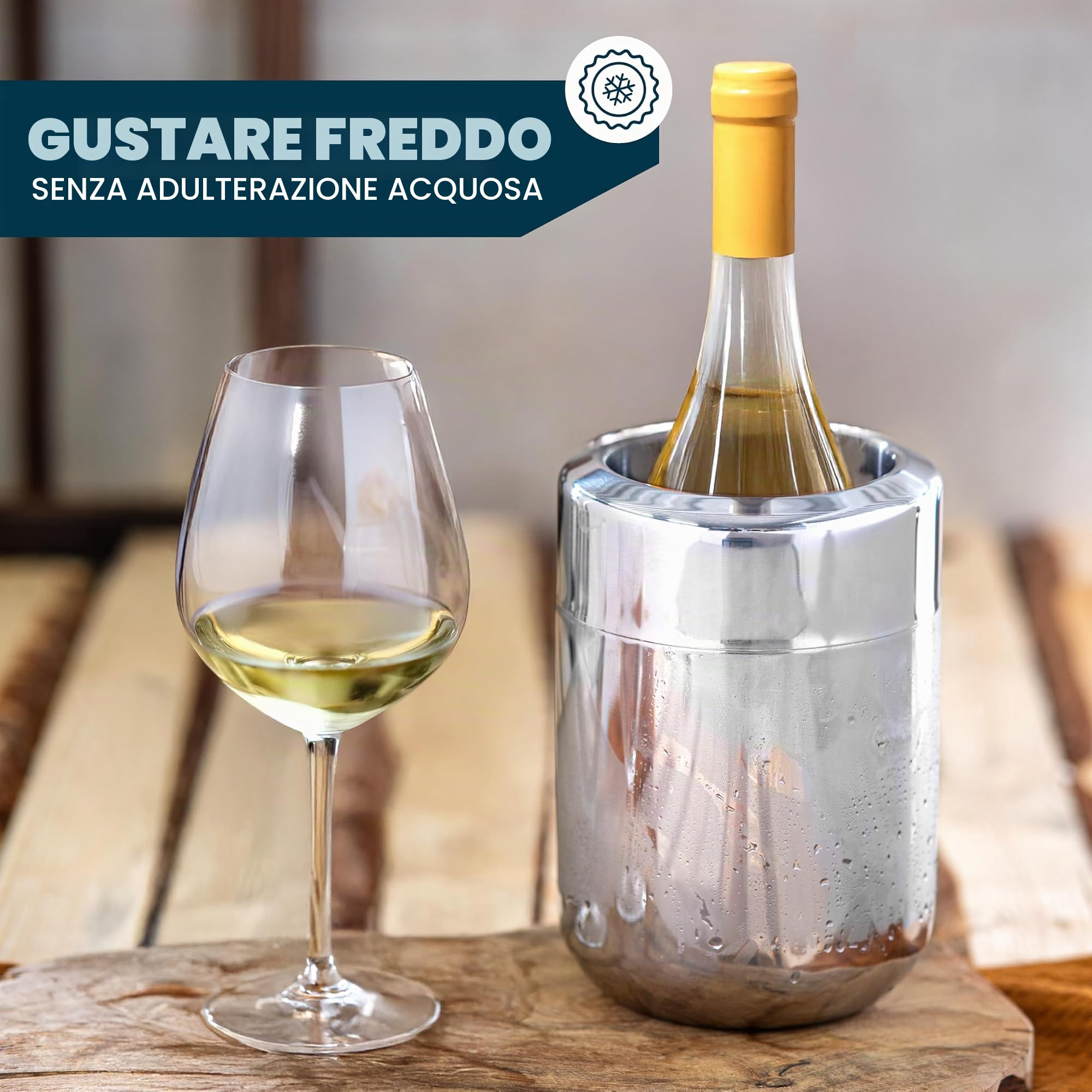 bremermann Refrigeratore per bottiglie in acciaio inox con mattonelle di raffreddamento, per bottiglie da 750 ml