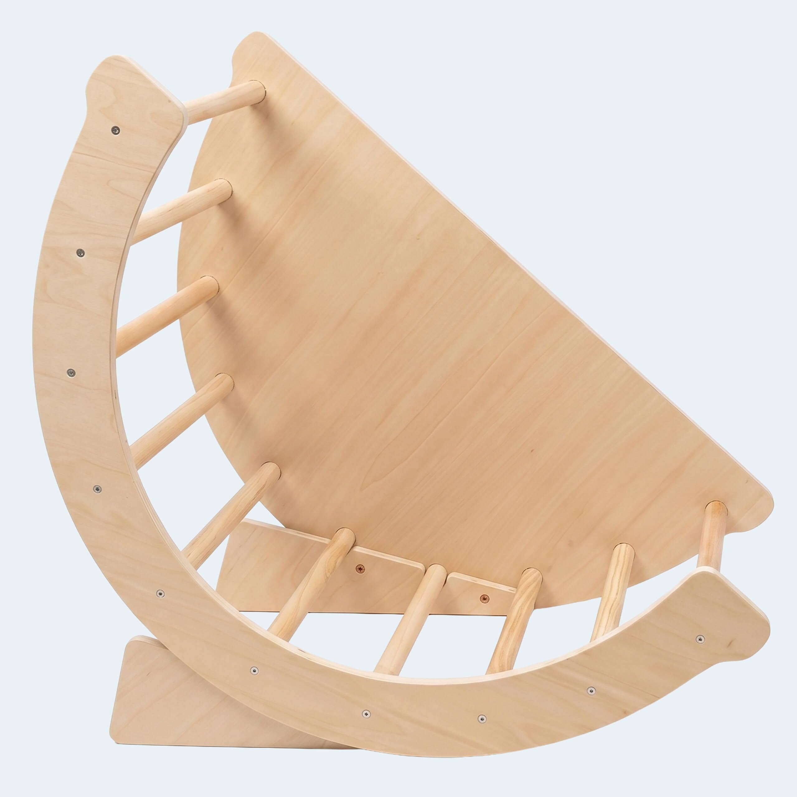 Relaxdays Kletterbogen für Kinder, ab 18 Monaten, Holz, Kissen, Natur/weiß