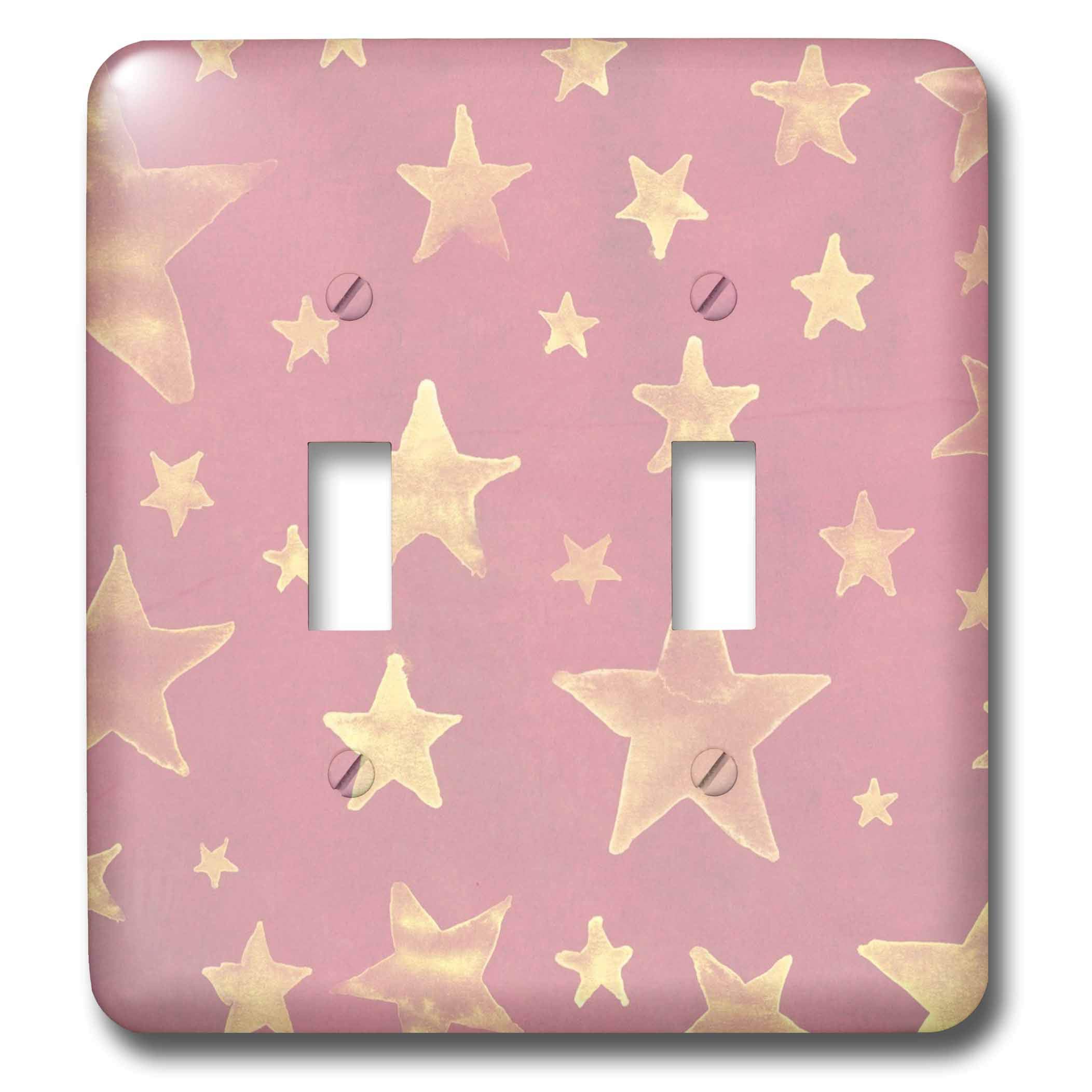3drose LSP 29352 interrupteur double bascule astronomie décorative étoiles rose doré
