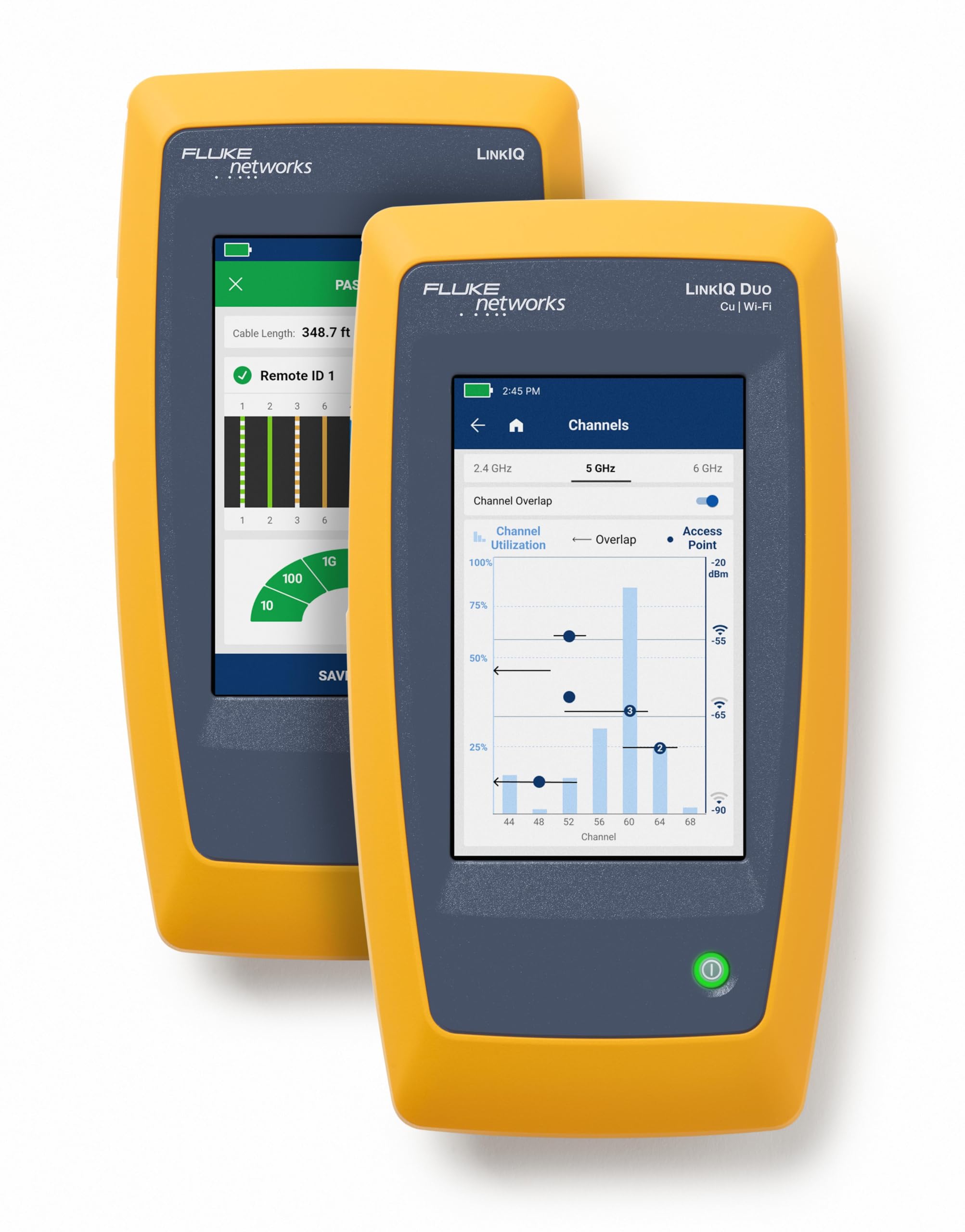 Fluke Networks LinkIQ™ 200 DUO Testeur de câbles, réseau et Wi-Fi, version UE