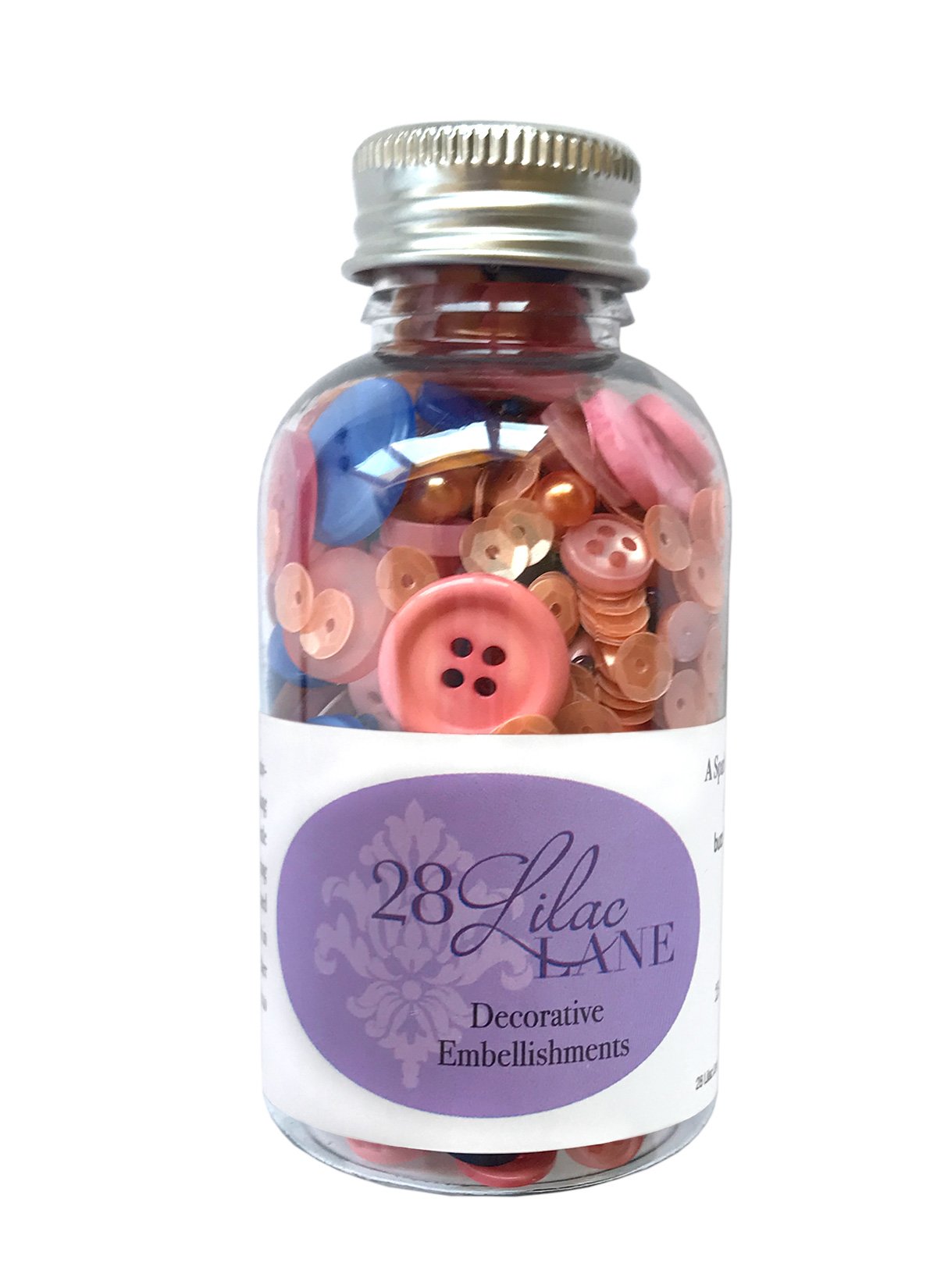 Buttons Galore Lilace Lane Lascia Che Nevichi - Bottoni In Plastica Multicolore, 1 Cm