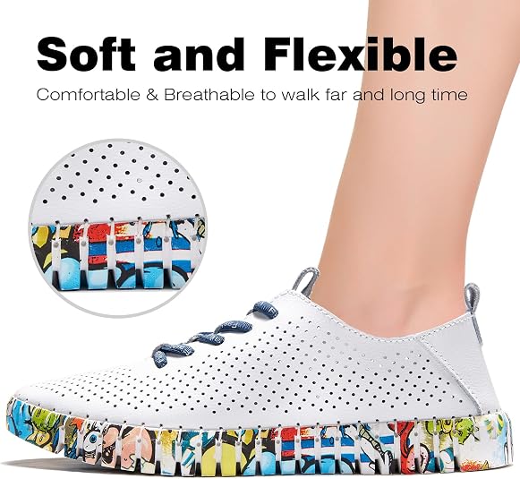 Mocassins En Cuir Pour Femme UberDeco - Plats Confortables à Enfiler - Pour Conduite Ou Daily