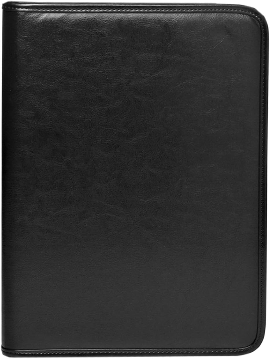 Natico Ring Binder, Portfolio, Padfolio Black, Zipper 14 x