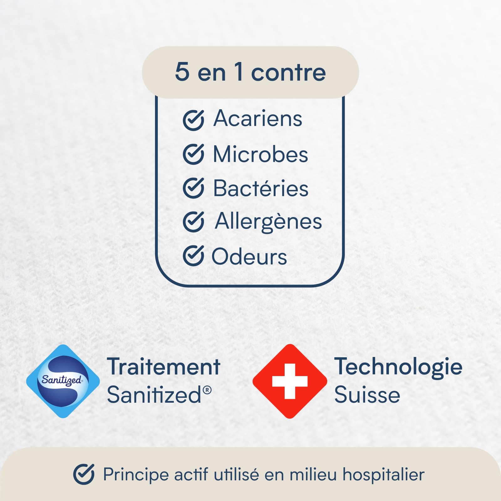 SLEEPZEN Protège Matelas 120x200 cm – Imperméable, Respirant & Silencieux – 100% Coton Ultra Doux – 4 Coins Élastiques – Sanitized® Anti-Acariens – Oeko-Tex – Fabriqué au Portugal
