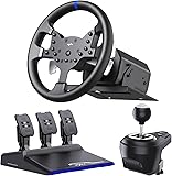 PXN V99 PC Racing Wheel, Real Force Feedback Steering Wheel with Pedals and Shifter, Detachable 270/900 Degree Race Steering Wheel Simulator for PC, Xbox One, Xbox Series X/S, PS4