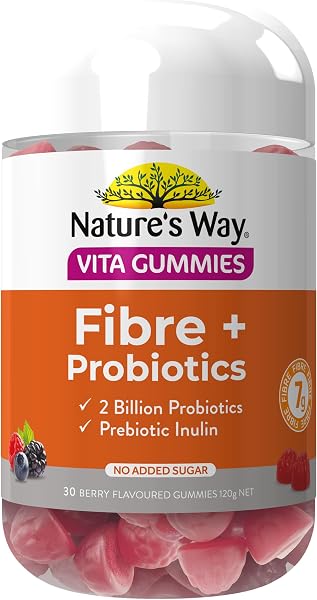Nature's Way Digestive Vita Gummies Fibre Plus Probiotics (Pack of 30) - 1