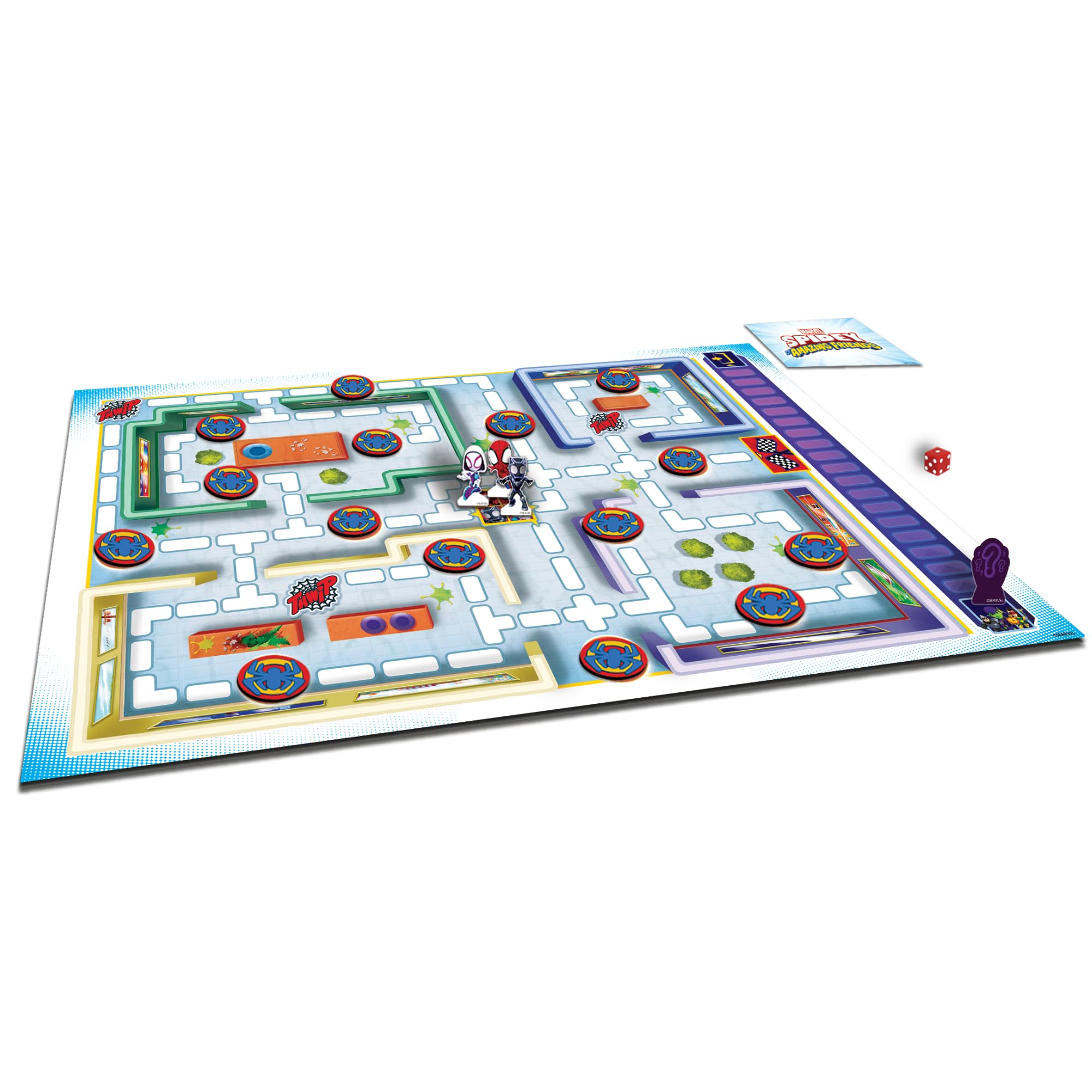 Shuffle Spidey and Friends Mystery At The Museum, Help Team Spidey Catch The Villain, divertente gioco per i fan della Marvel, ottimo regalo, 2-4 giocatori, età 4+ anni