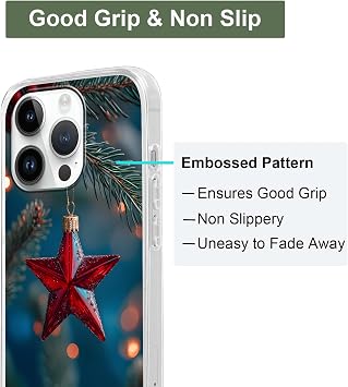 Phoona Christmas Transparent Print Phone Case for iPhone 16e 2025 6.1,Aesthetics Pattern Design Soft TPU Silicone Xmas Cases, Shockproof Bumper Protector Camera Girls Women Cover,Sterne
