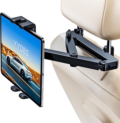 Soporte para tablet para reposacabezas de automóvil brazo de extensión resistente 3 en 1 Soporte ajustable para iPad para asiento trasero, artículos