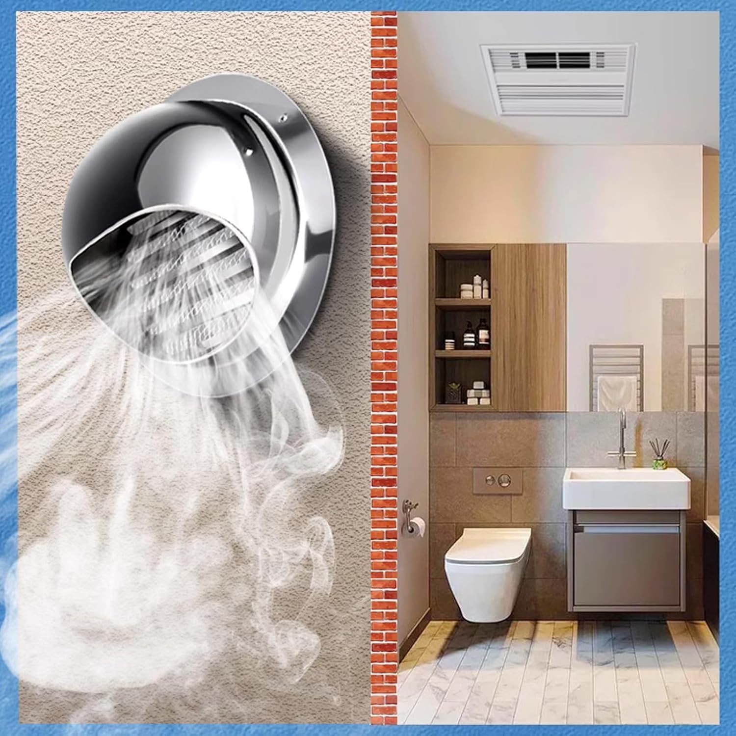 acciaio inox 304 Comignolo cappello per Range Hood 160mm Sfiato di scarico Cappello parapioggia aria Outlet Ventilazione rotondo sfiato tubo copertura Resistente alle intemperie cucina scarico Solut