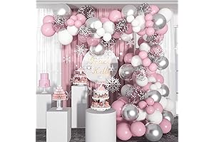 Soonlyn Pink Balloon Arch Kit: Sprinkling Winter Cheer