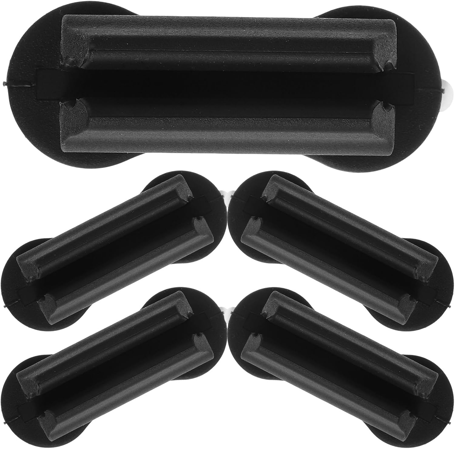 5pcs Silicone Pencil Holder Clips Adhesive Pen Holder for Desk and Clipboard Organizer, Black, Office and Classroom Desk Accessory