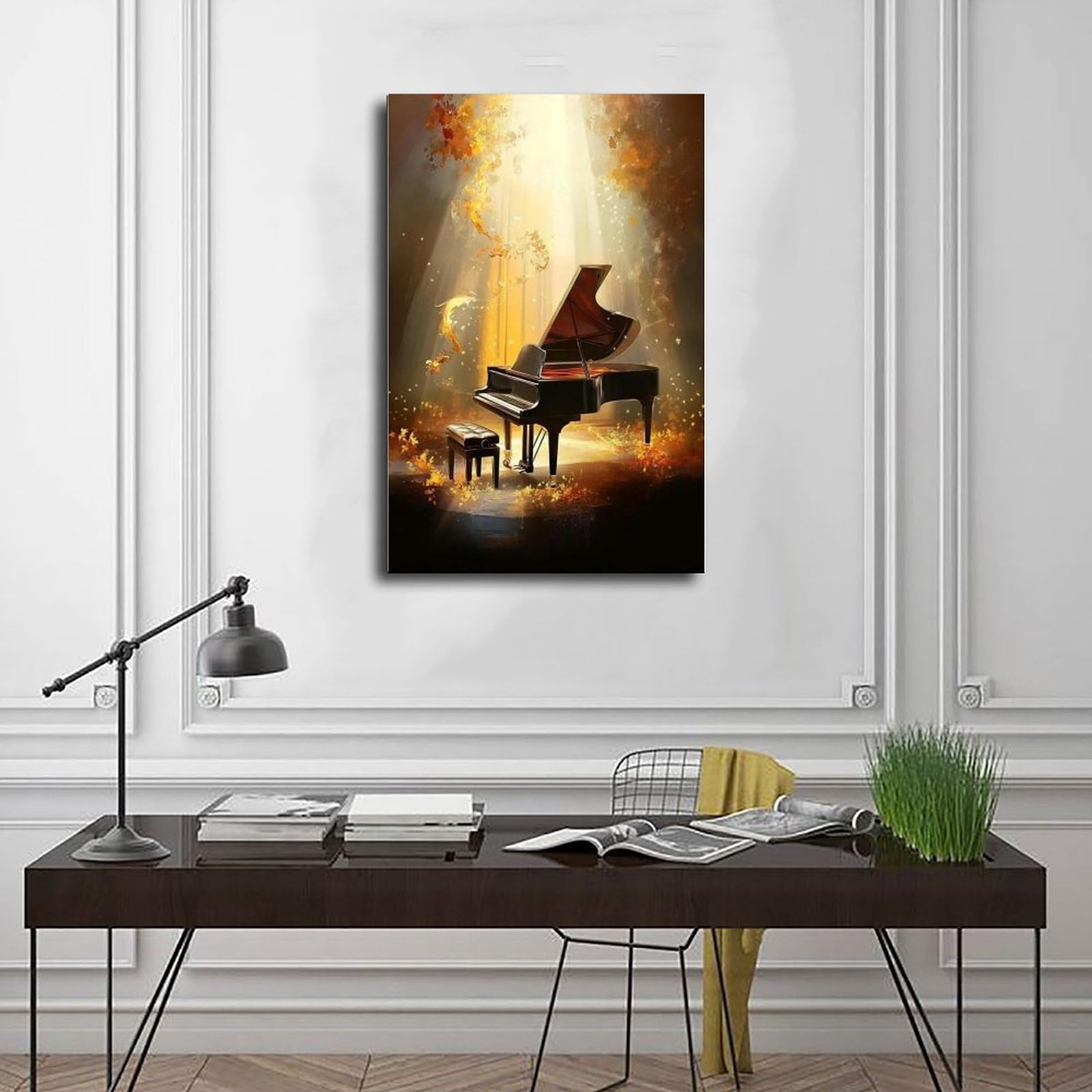 Stampa artistica da sogno, elegante decorazione per sala musicale, poster su tela, decorazione per camera da letto, ufficio, stanza, regalo, 61 cm L x 91,4 cm W