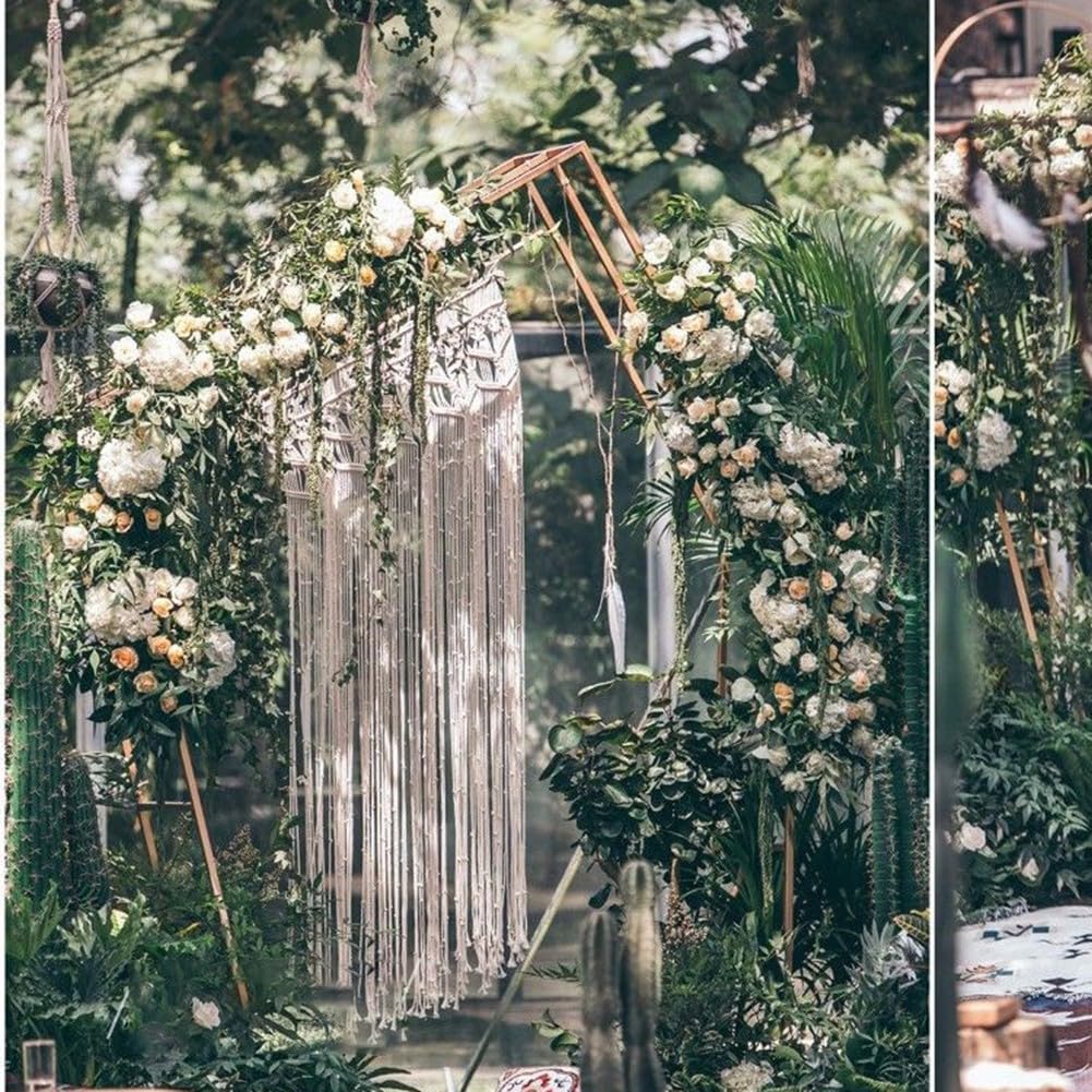 Rideau de porte en corde de coton tissé à la main, décoration murale de séparation de style bohème, tapisserie en macramé pour mariage, séparateur de pièce style bohème (110x180 cm)