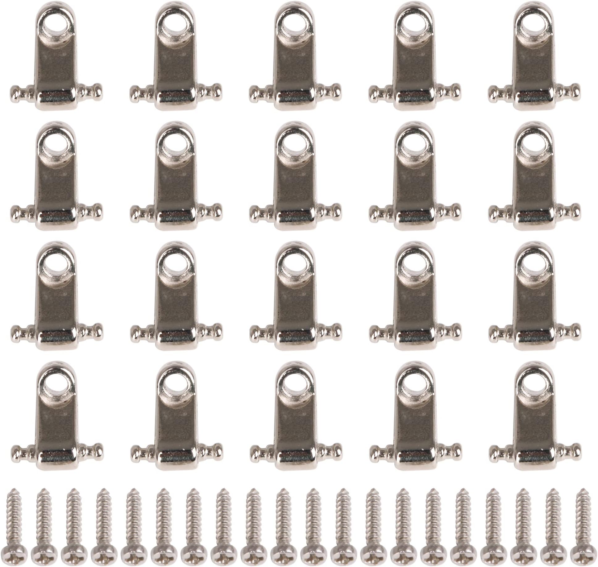 Bstinay 20pcs Sturdy Electric Guitar Roller String Retainers Trees Standard Roller String Guides with Screw Guitar Accessory