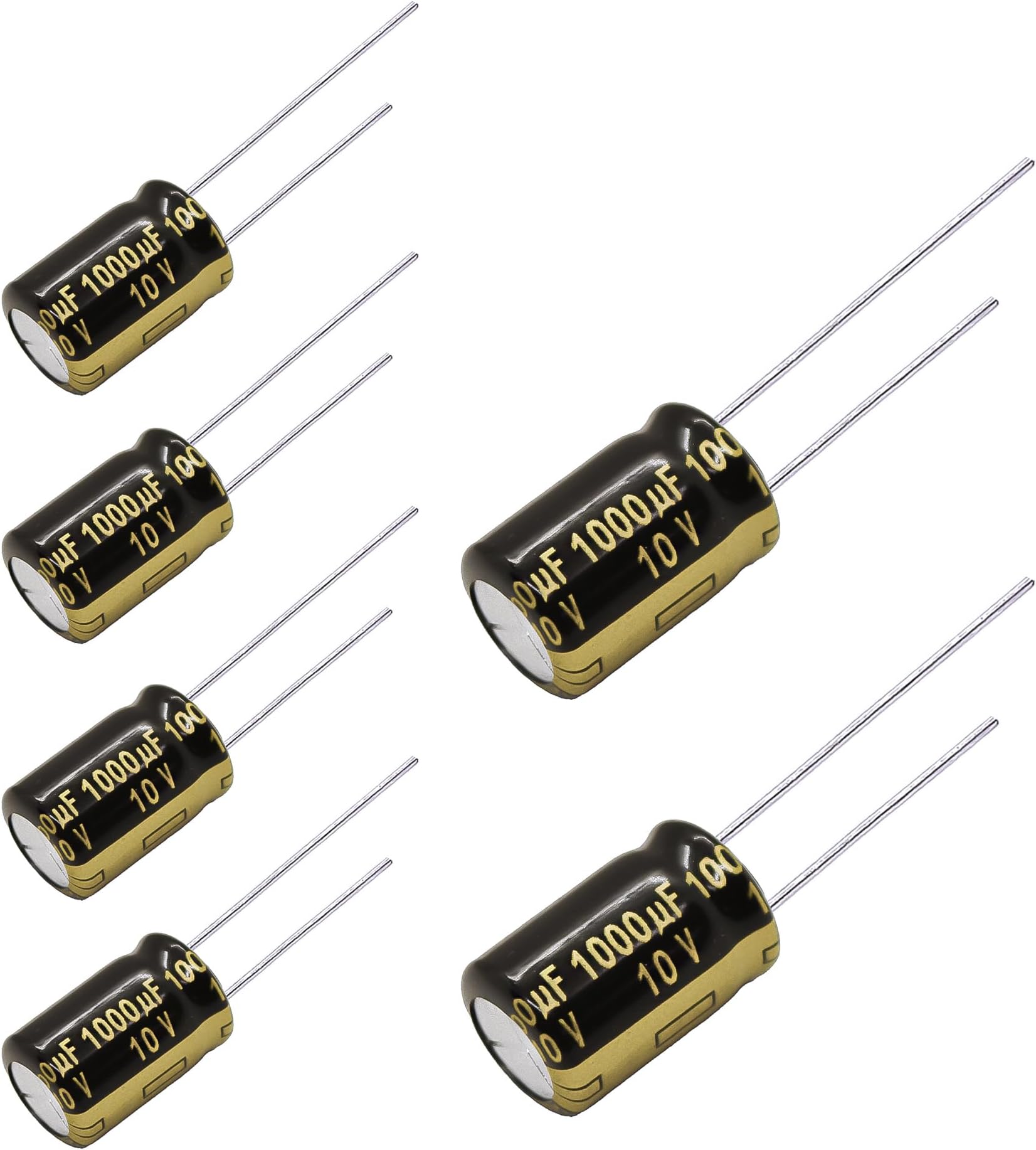 Replacement for 6 pcs Panasonic FM Series Capacitors 10V 1000uf Low ESR Impedance 105°C