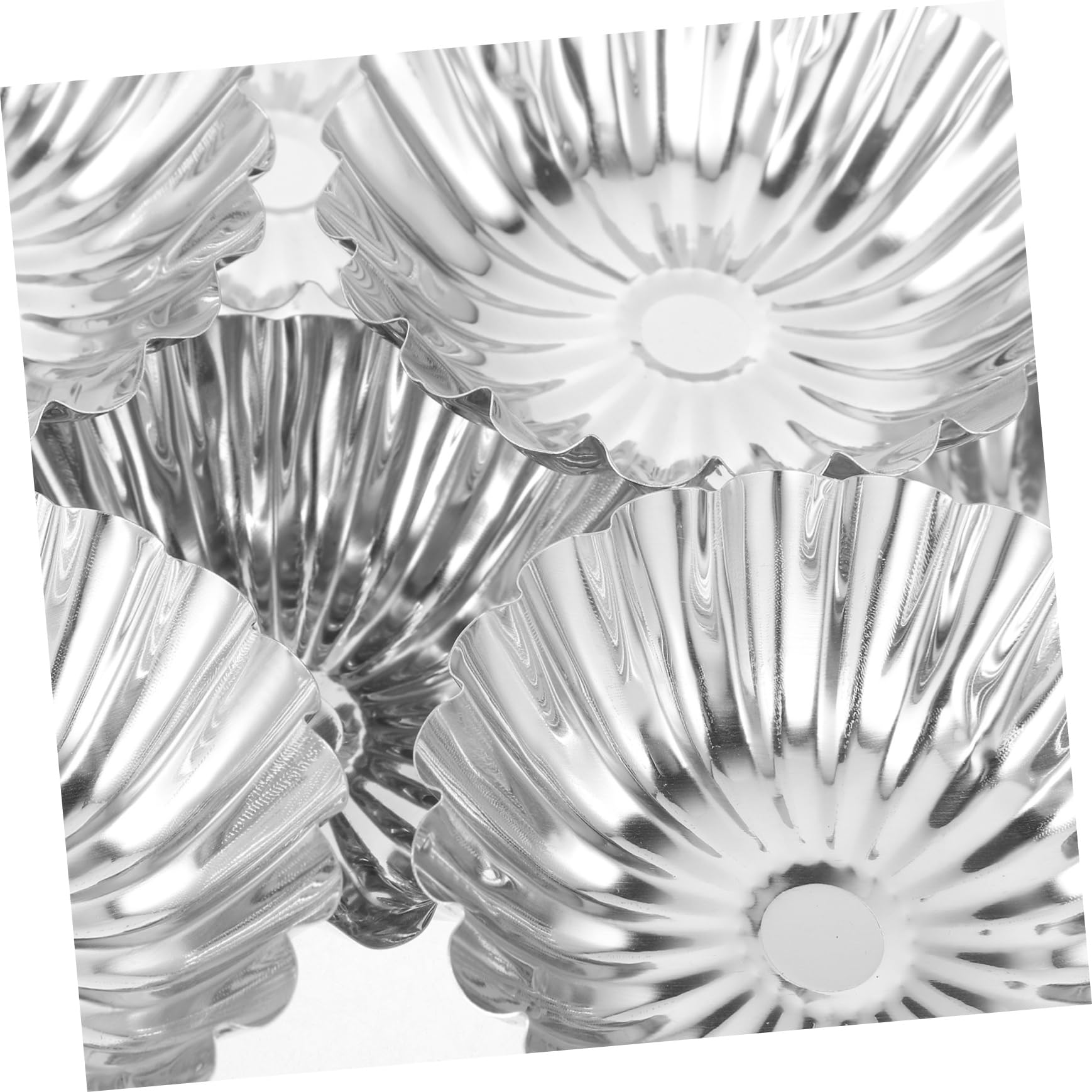 Ciieeo 50pc Stainless Steel Egg Tart Molds for Baking Tart Pies Pudding Cupcakes