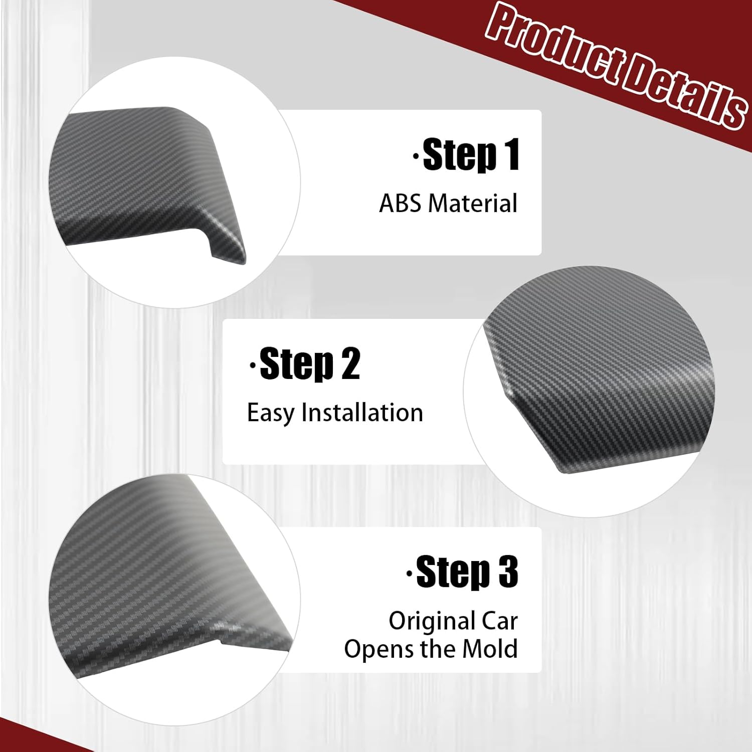 GearUp Center Console Armrest Cover Compatible with Tesla Cybertruck 2025 2024 2023(Matte Carbon Fiber)