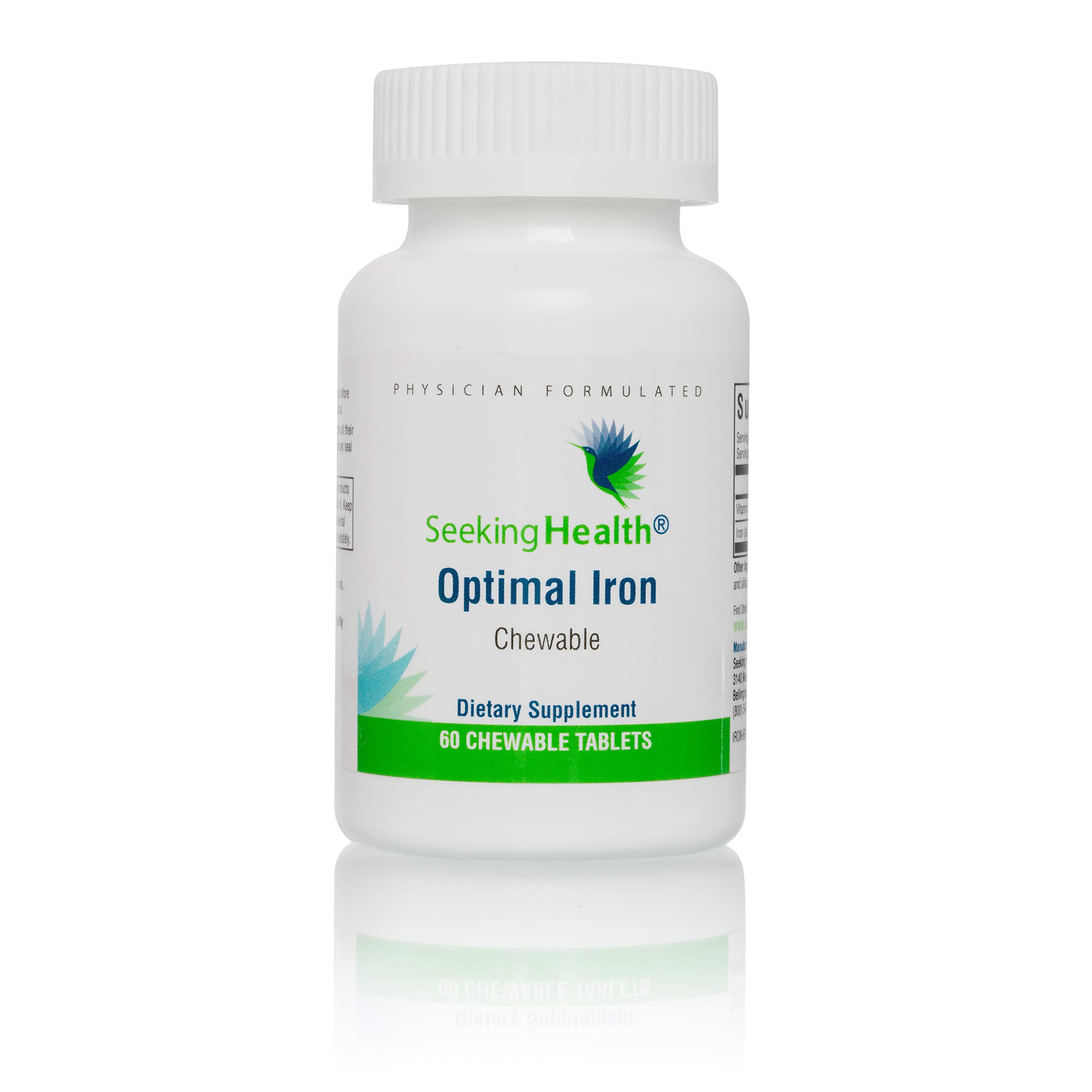 Seeking Health Optimal Iron Chewable, Iron Supplements with Vitamin C, Easy to Digest, Efficient Iron Absorption, Supports...