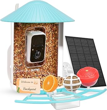 NETVUE by Birdfy Smart Bird Feeder Camera Auto-Capture & Notify Bird Visits, Permanently Collect Fun Clips, High-Resolution Bird Watching Camera Birdfy Feeder Pro+Solar