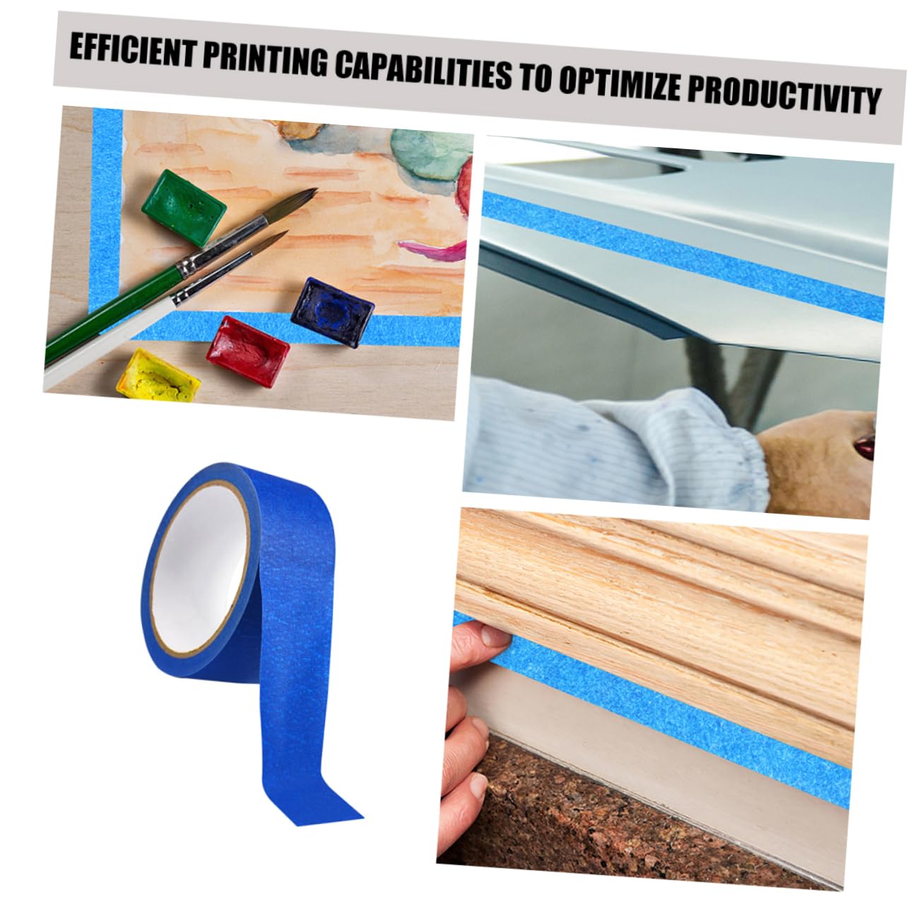 Housoutil 3D Printer Masking Tape Blue Painters Tape Roll for Writable and