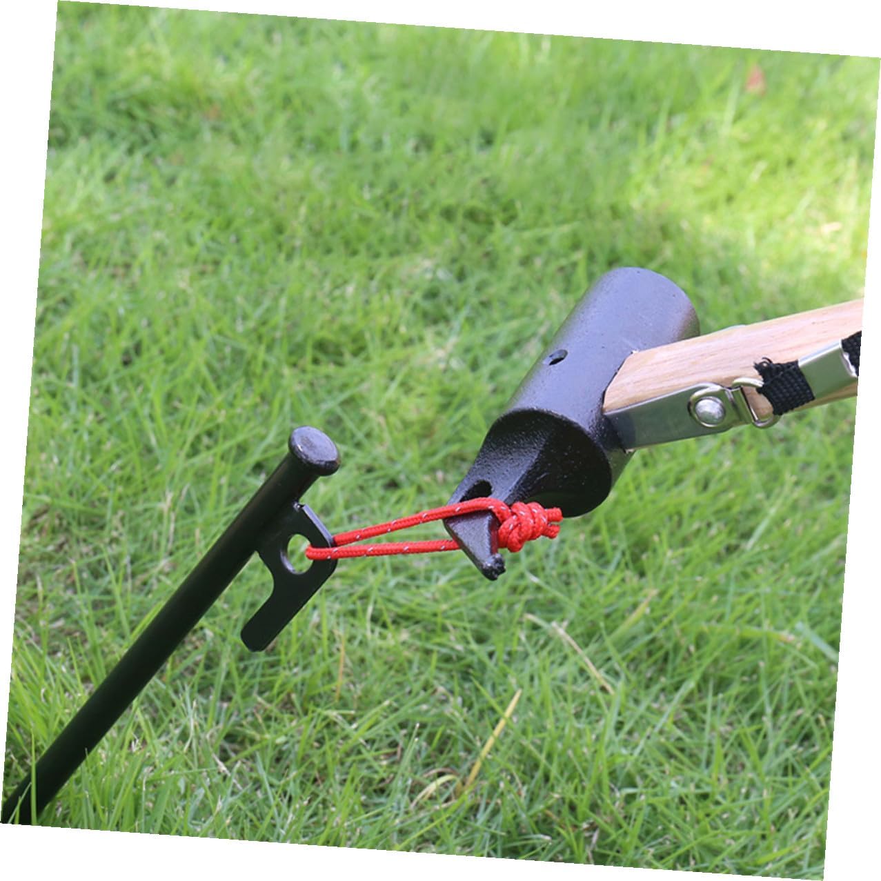 Heavy Duty Tent Stakes Set 8pcs Black 30cm Ground Pegs with Storage Bag for Outdoor Camping and Tent Anchoring