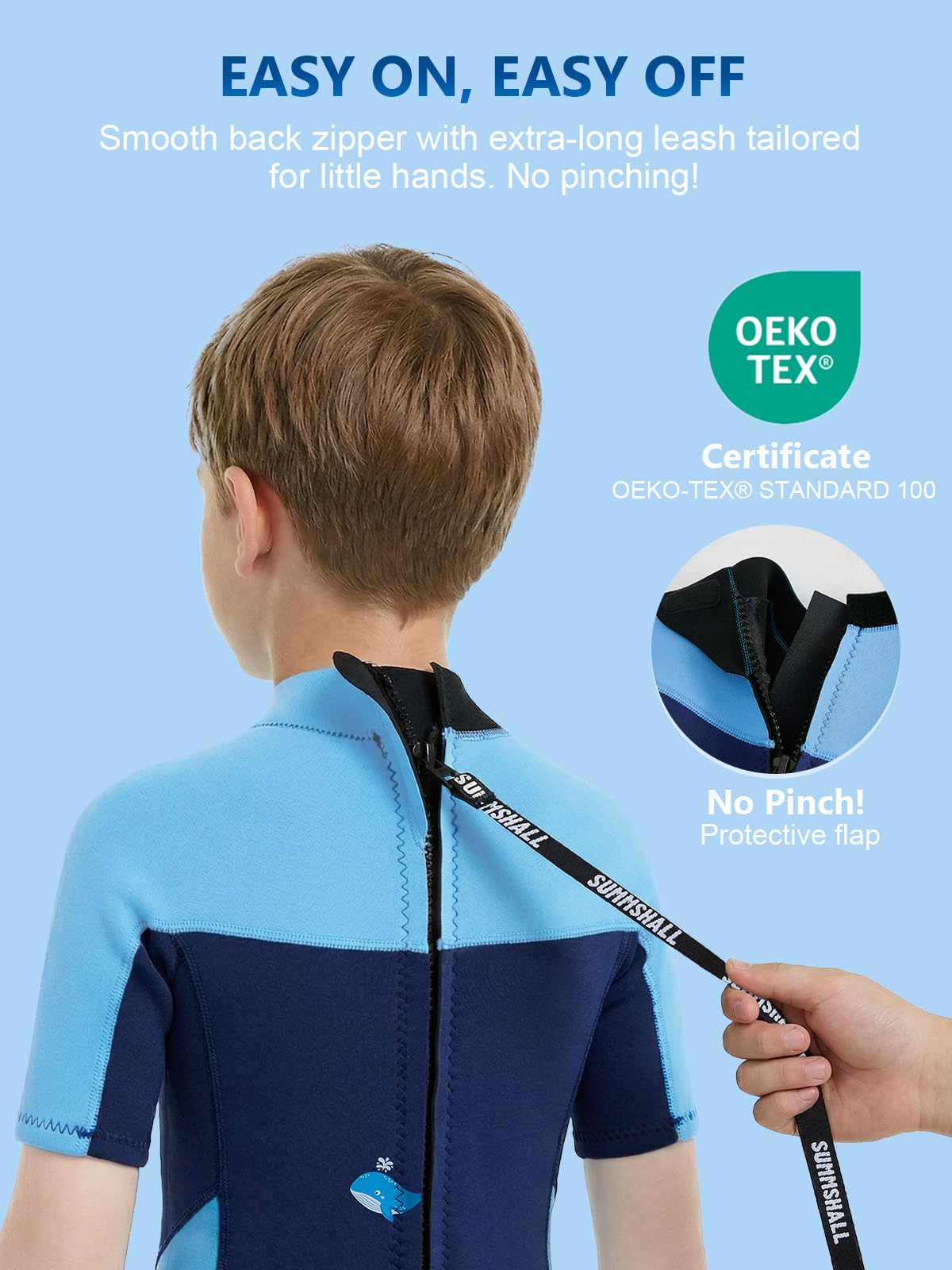 Combinaison en néoprène 2,5 mm pour enfant | Maillot de bain thermique anti-UV pour natation, plongée, surf, shorty en néoprène chaud pour filles et garçons de 2 à 12 ans