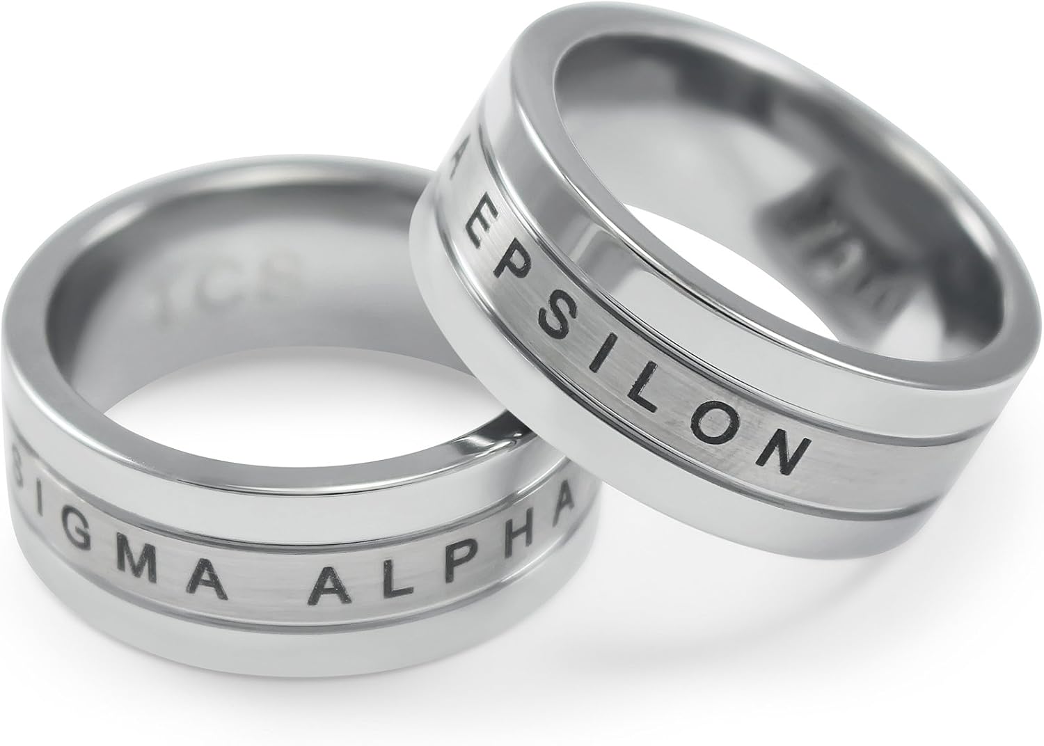 The Collegiate Standard Sigma Alpha Epsilon Tungsten Ring