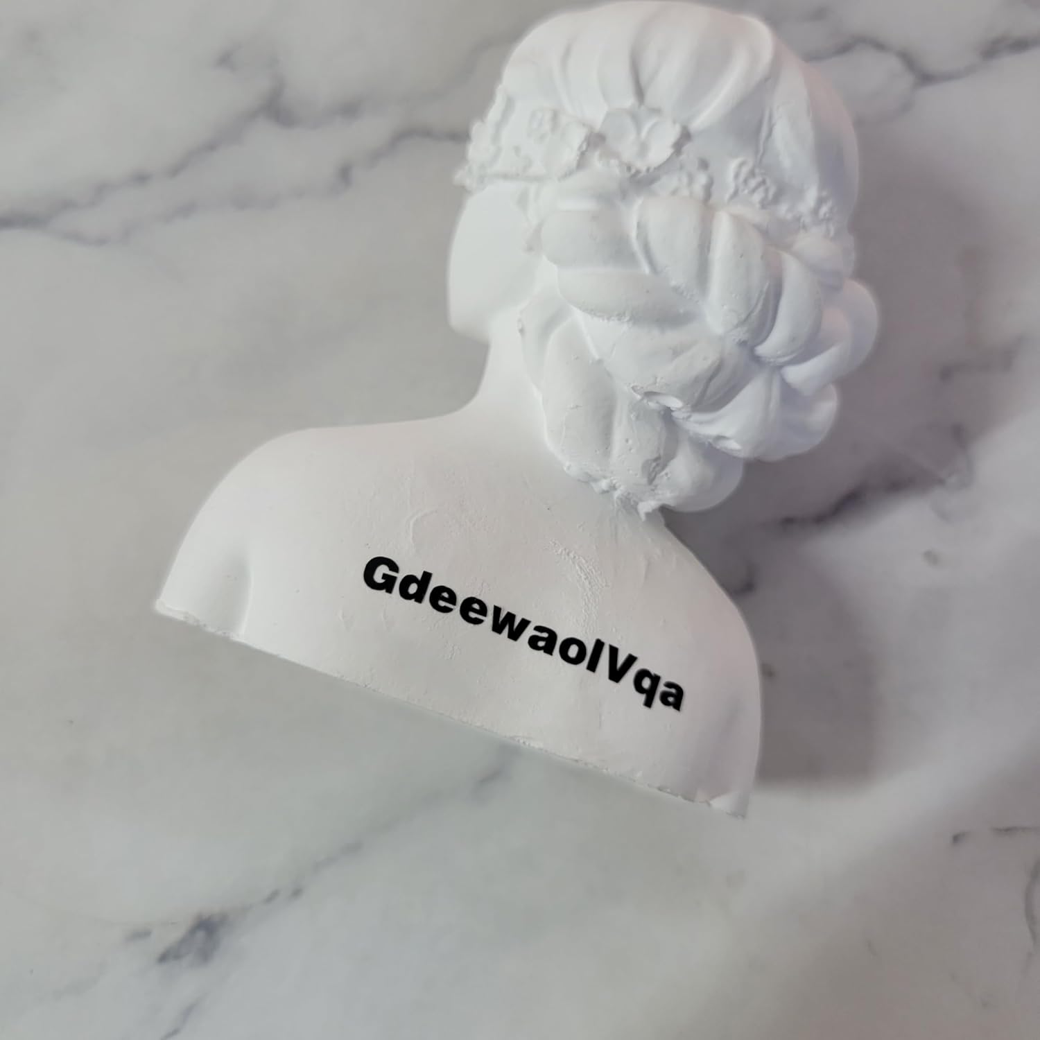 GdeewaolVqa Figurines plaster – Blindfolded Lady Bust, Elegant Home and Office Decor Sculpture