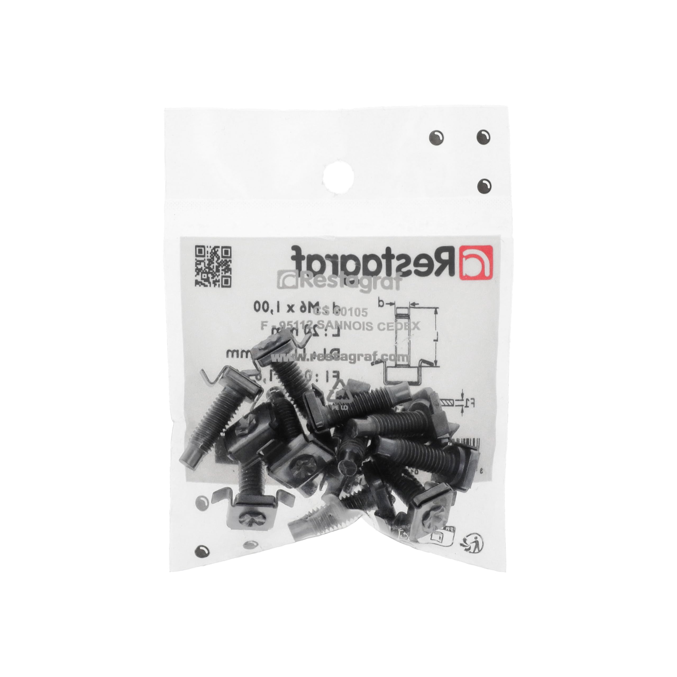 écrous Polyamide Écrous Cage Nylon M6-1.00 - Lot De 4 - Compatible Renault, Peugeot, Citroën - Fixation Carénage Ecrou Cage M6